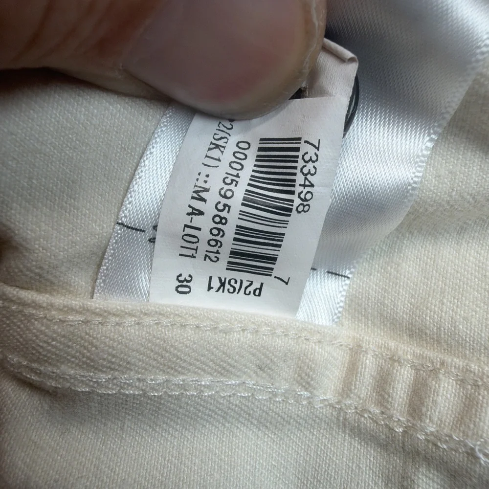 Banana Republic Men's Utility Overshirt Medium Cream Button Front Shirt